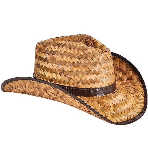 🆕 Straw Rolled Brim Cowboy Hat - Picture 2 of 8